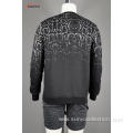 Men's jacquard long sleeve sweatshirt without hood